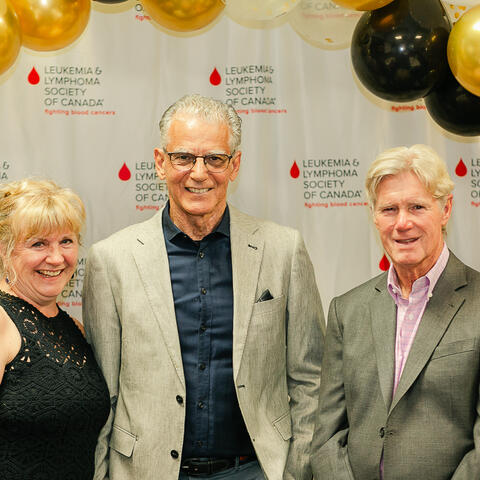 Candidate Duncan Robinson is photographed with two team members at the 2025 BC Grand Finale, Vancouver Art Gallery.